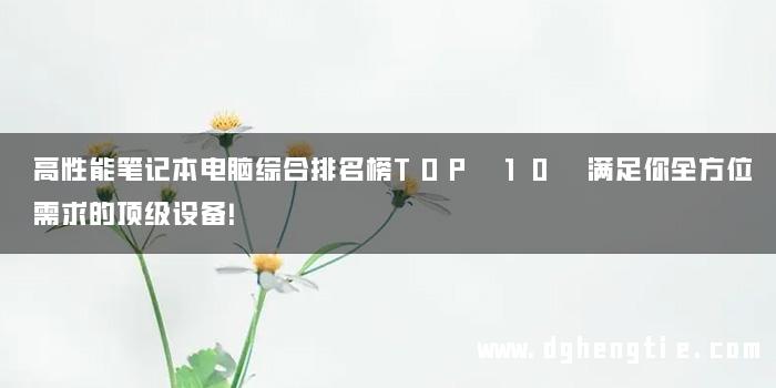 高性能笔记本电脑综合排名榜TOP 10 满足你全方位需求的顶级设备！